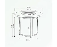 30 in. Propane Round Fire Table 40000BTU Propane Fire Pit Table