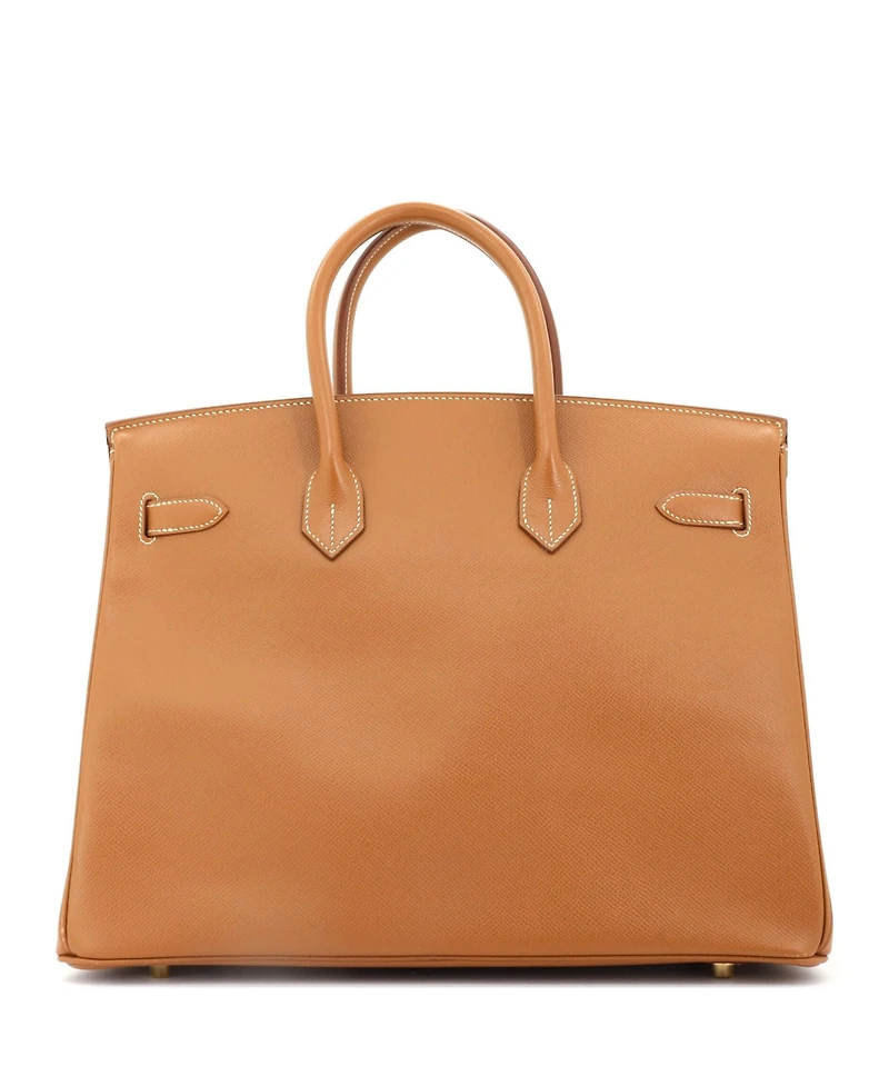 Pre-Owned Hermes Birkin 35 Handbag Brown Courchevel with Gold Hardware