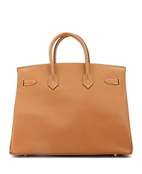 Pre-Owned Hermes Birkin 35 Handbag Brown Courchevel with Gold Hardware