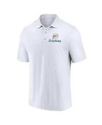 Fanatics Men's White Miami Dolphins Vintage Polo Shirt