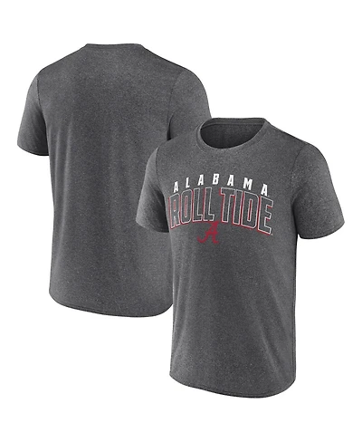 Fanatics Men's Heather Charcoal Alabama Crimson Tide Outline Split T-Shirt