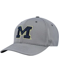 Top of the World Men's Gray Michigan Wolverines Reflex Hybrid Tech Flex Hat