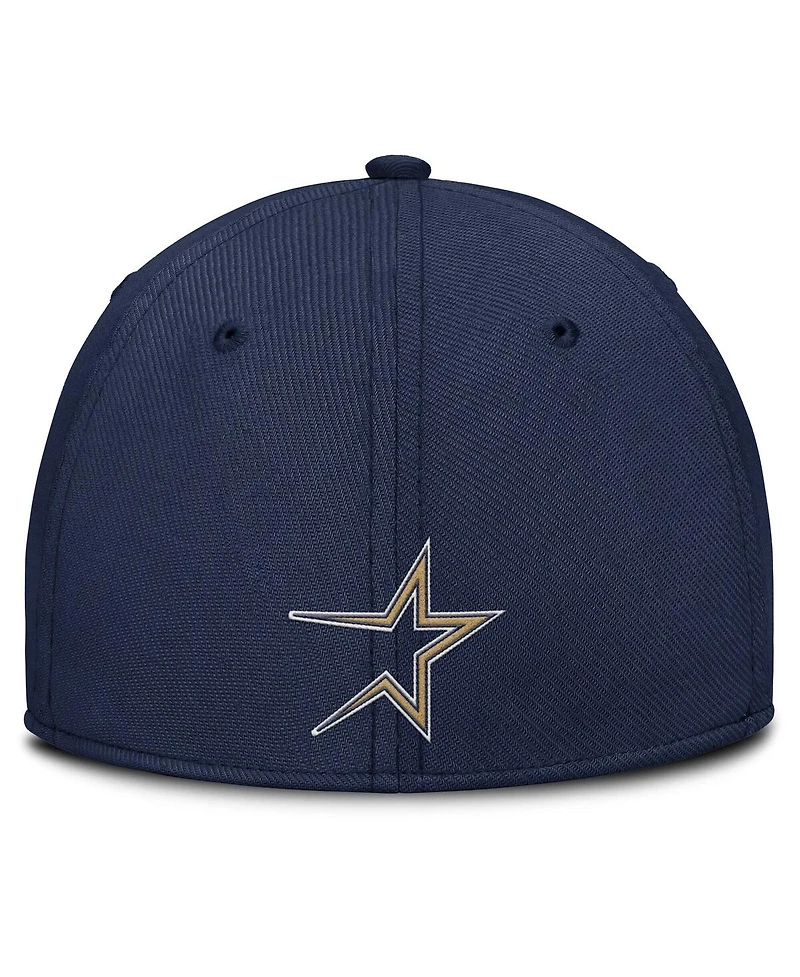Nike Men's Gray/Navy Houston Astros Rise Swoosh Performance Flex Hat