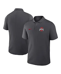 Nike Men's Anthracite Ohio State Buckeyes Primetime Victory Primary Logo Performance Polo Shirt