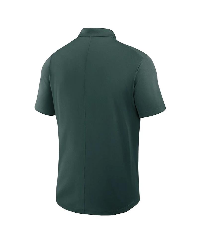 Nike Men's Green Michigan State Spartans Primetime Victory Primary Logo Performance Polo Shirt