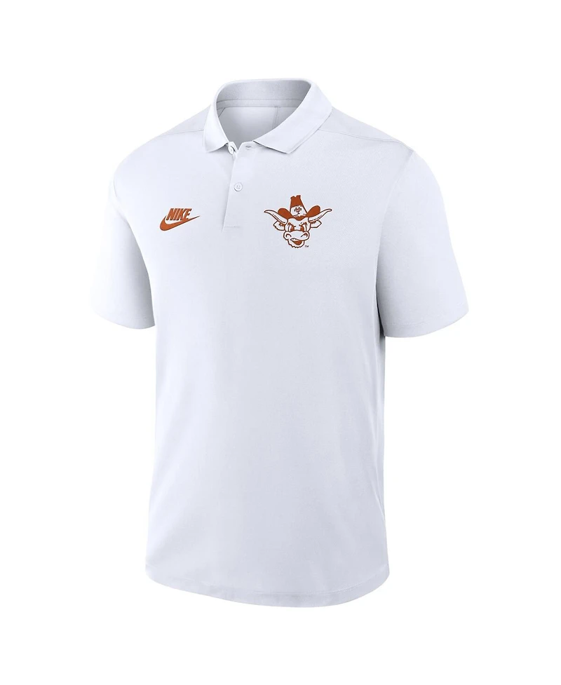 Nike Men's White Texas Longhorns Primetime Victory Legacy Vault Logo Performance Polo Shirt