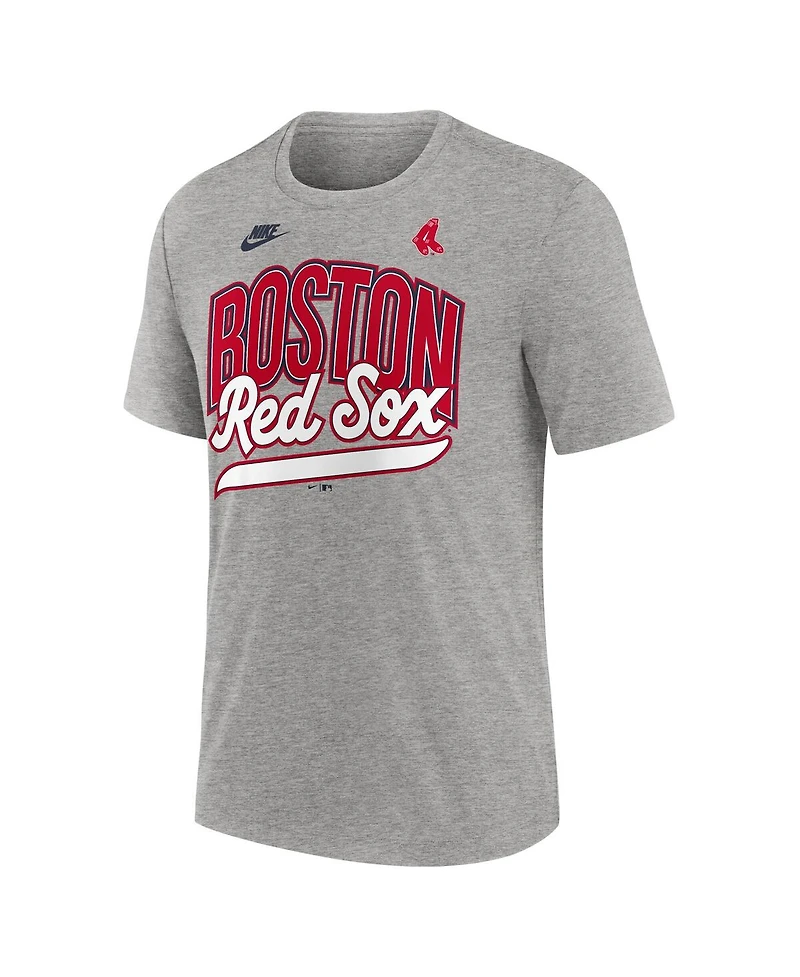 Nike Men's Heather Gray Boston Red Sox Cooperstown Collection Retro Tri-Blend T-Shirt