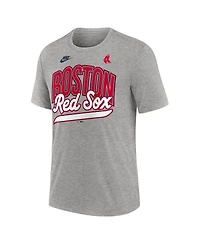 Nike Men's Heather Gray Boston Red Sox Cooperstown Collection Retro Tri-Blend T-Shirt