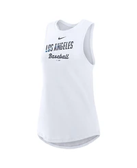 Nike Women's White Los Angeles Dodgers City Connect Tricode High Neck Performance Tank Top