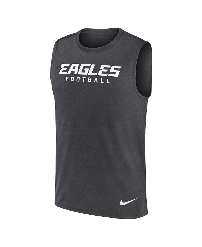 Nike Men's Gray Philadelphia Eagles Primetime Legend Performance Muscle Tank Top