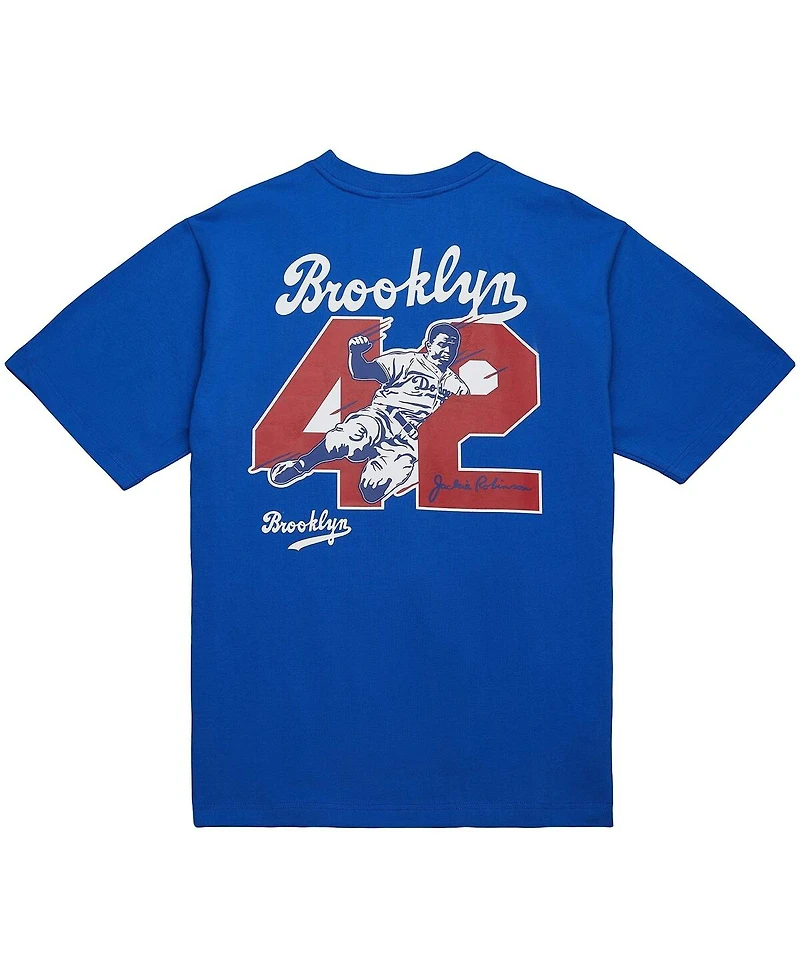 Mitchell & Ness Men's Jackie Robinson Royal Brooklyn Dodgers Legends Collection Vintage Logo T-Shirt
