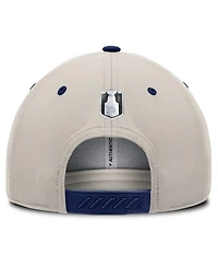 Fanatics Men's Navy/Gray Winnipeg Jets 2025 Stanley Cup Playoffs Locker Room Trucker Adjustable Hat
