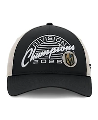 Fanatics Men's Black Vegas Golden Knights 2025 Pacific Division Champions Locker Room Adjustable Hat
