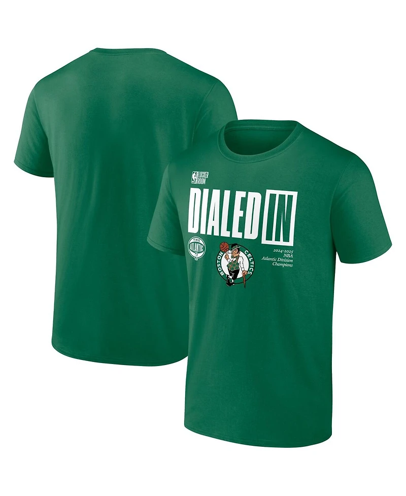 Fanatics Men's Kelly Green Boston Celtics 2025 Atlantic Division Champions Locker Room T-Shirt