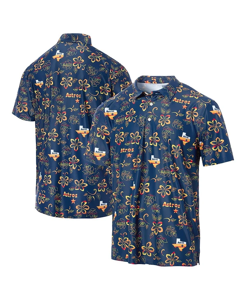 Reyn Spooner Men's Navy Houston Astros Cooperstown Collection Performance Polo Shirt