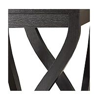 Contemporary Wood Square End Table with Two Shelves for Extra Storage