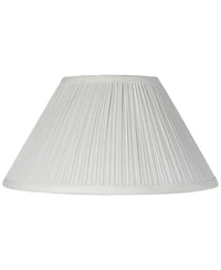 Springcrest Ivory Mushroom Pleated Medium Lamp Shade 6" Top x 14" Bottom x 7" High x 8" Slant (Spider) Replacement with Harp and F