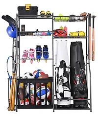 Mythinglogic Weight Capacity Sports Organizers Rack for Garage Storage