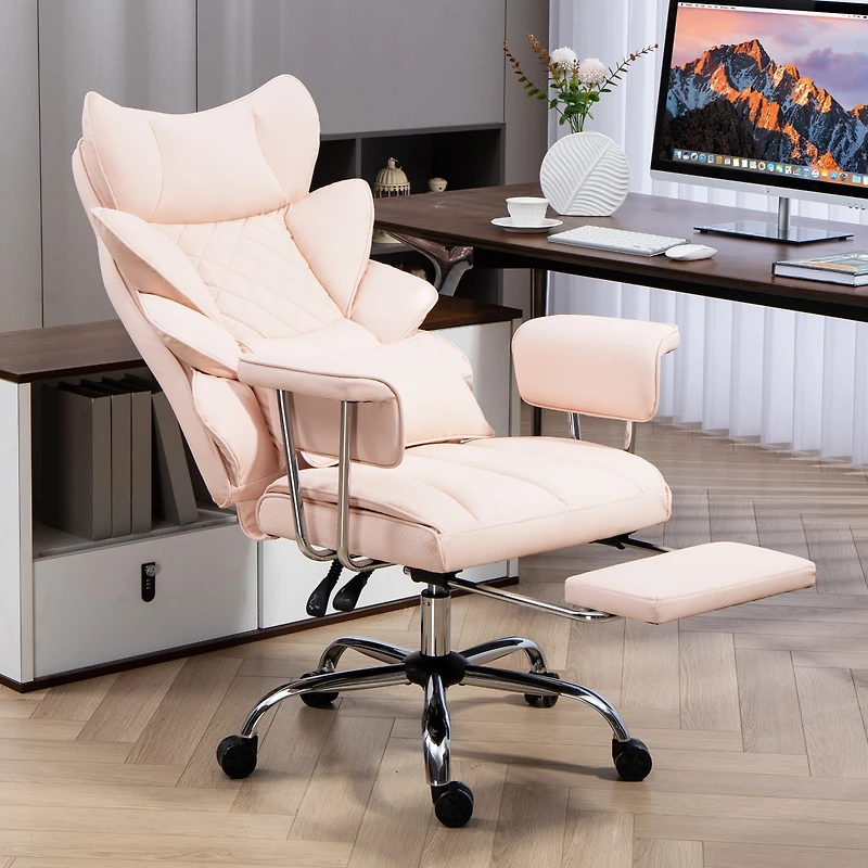 Dyhome 8-Point Massage Gaming Chair, Ergonomic Office Chair, 500lbs Weight Capacity, Adjustable Backrest 90°-135°, Adjustable Armrests