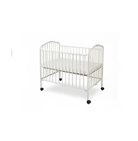 La Baby Mini/Portable/Compact Folding Crib, White