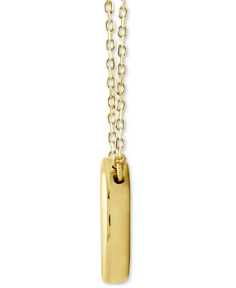 Diamond Oval Bezel Cluster Pendant Necklace (1/8 ct. t.w.) in 14k Gold, 16" + 2" extender