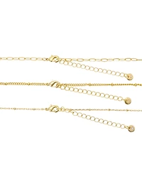 Unwritten Cubic Zirconia Double Cross Pendant Layered Necklace Set