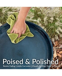 Gleeful Garden Metal Outdoor Bird Bath
