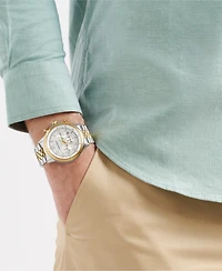 Nautica Men's Chronograph or Date Two-Tone Stainless-Steel Watch, 45mm