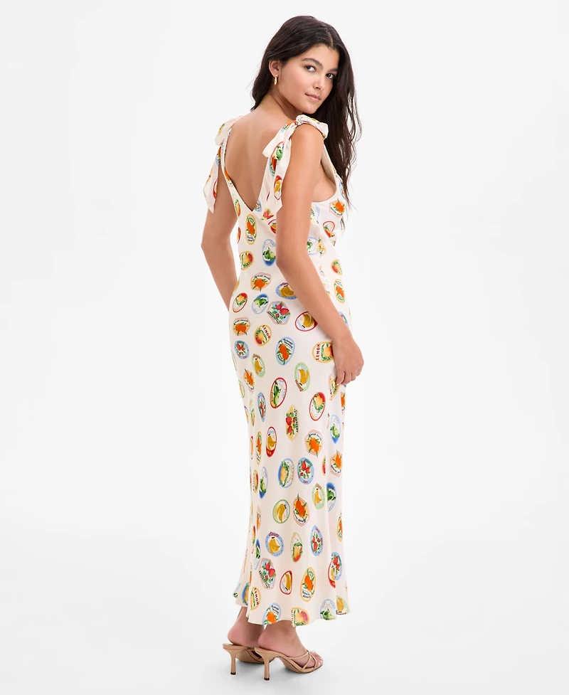 Astr the Label Women's Allexina Printed Tie-Shoulder Dress