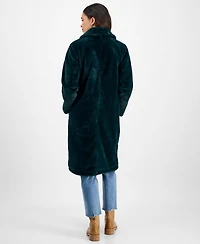 Jou Juniors' Faux-Fur Double-Breasted Coat, Created for Macy's