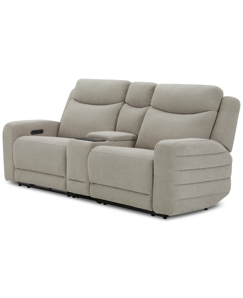 Kristyan3-Pc. Fabric Sofa with 2 Power Motion Chairs and Console, Exclusively at Macy's