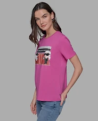 Karl Lagerfeld Paris Petite & Choupette Graphic Tee