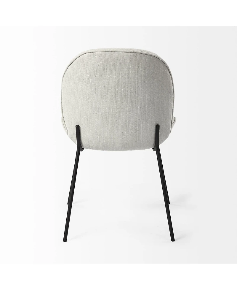 Set of 2 Fabric Side Chairs with Cushioned Seats for Dining and Home Decor