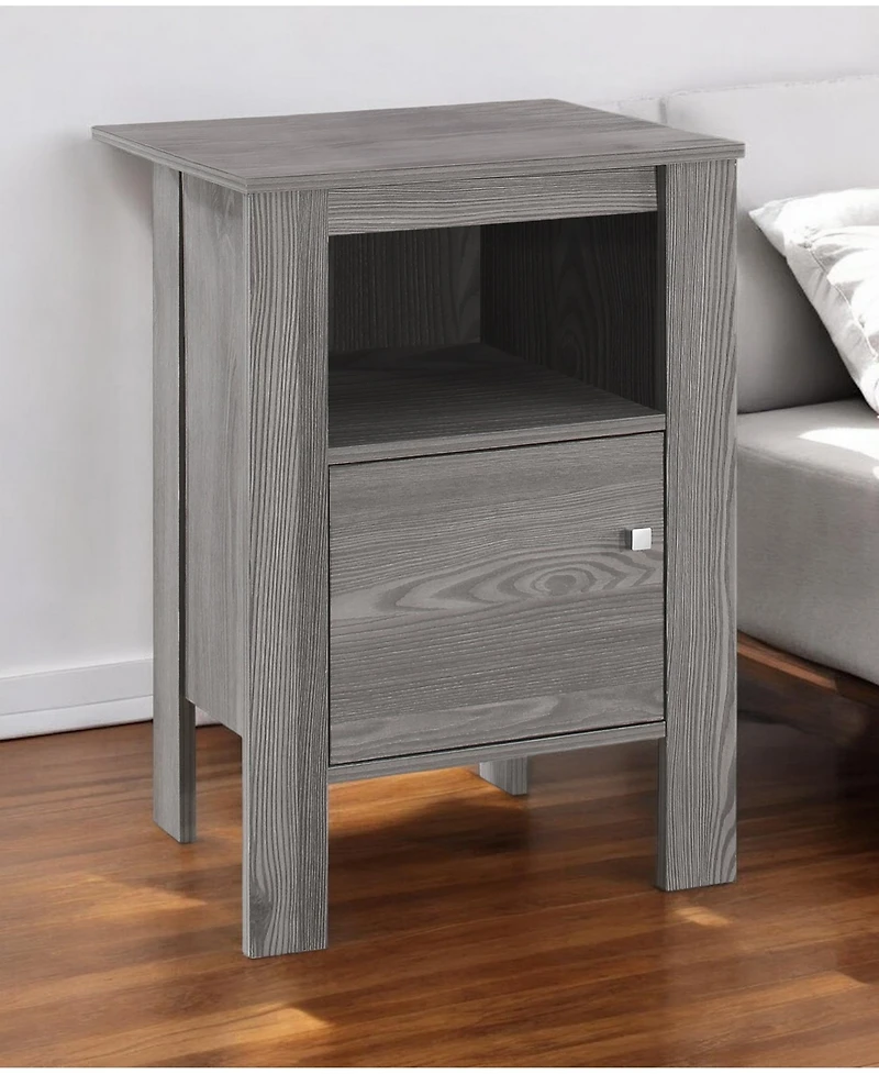 Modern Wood End Table with Bottom Shelf – Space-Saving Design