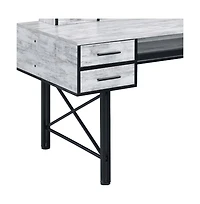 Contemporary Computer Desk with Five Drawers – Perfect for Home Office Organization
