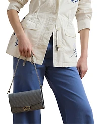 Lauren Ralph Lauren Striped Canvas Adair Crossbody Bag