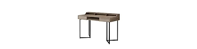 Sleek Writing Table with Storage Drawers for Study or Workspace