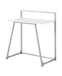 Compact Computer Desk with Storage Shelf for Home Office
