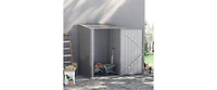 5 X 3 Ft Outdoor Storage Shed, Galvanized Metal Garden Shed With Lockable Doors, Tool Storage Shed For Patio Lawn Backyard Trash Cans