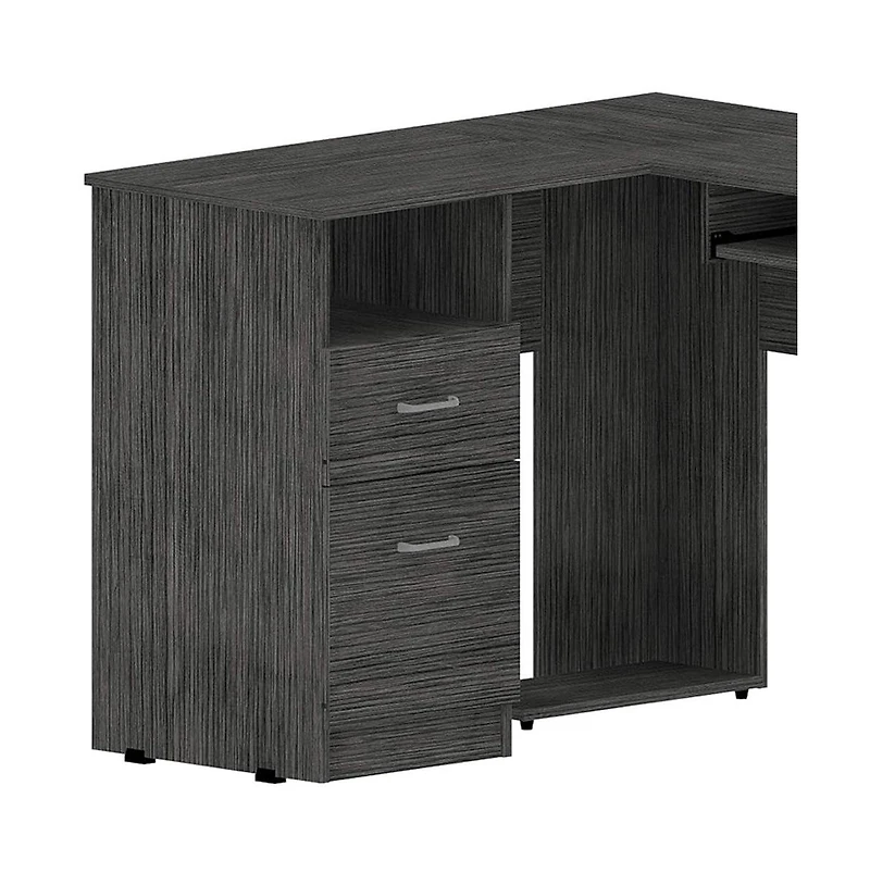 L-Shape Corner Desk with Dual Drawers – Stylish and Functional Computer Desk