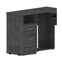 L-Shape Corner Desk with Dual Drawers – Stylish and Functional Computer Desk