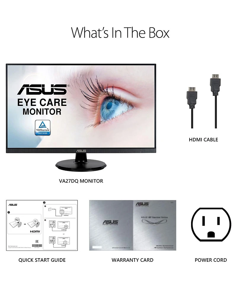 Asus VA27DQ 27" 16:9 Full Hd Ips Led Monitor, Built-In Speakers