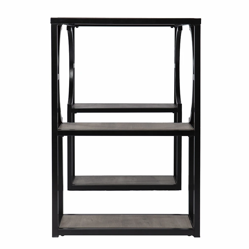 Modern Farmhouse Writing Desk – Solid Wood Top & Iron Frame with Storage