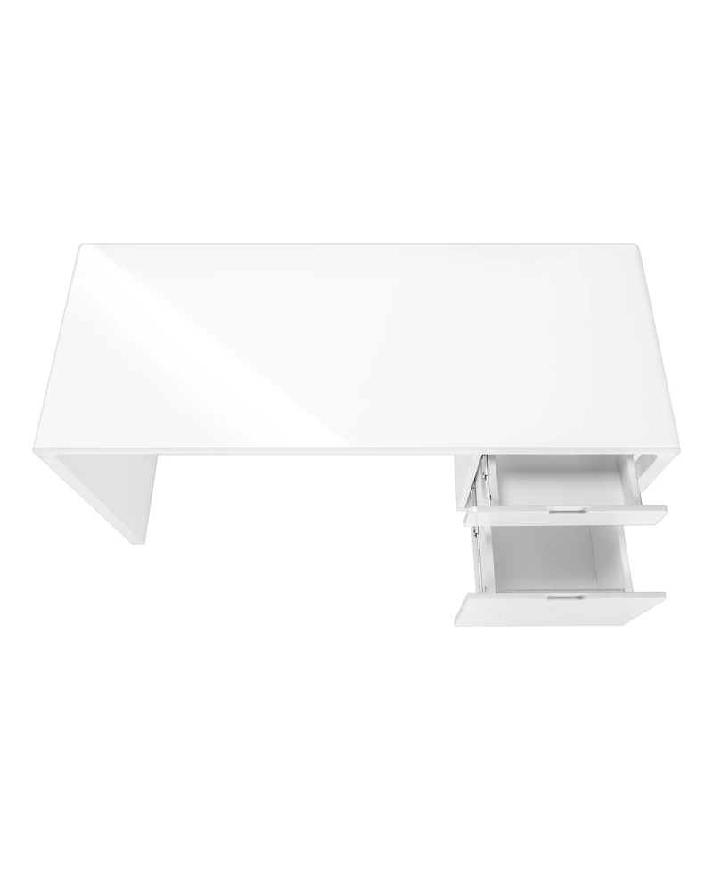 Home Office Computer Desk with Two Drawers for Extra Organization