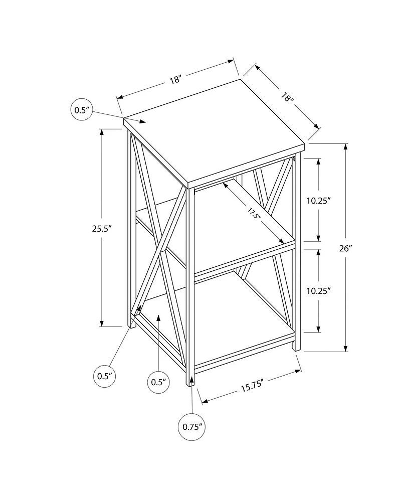 Minimalist Rectangular Metal Console or Side Table