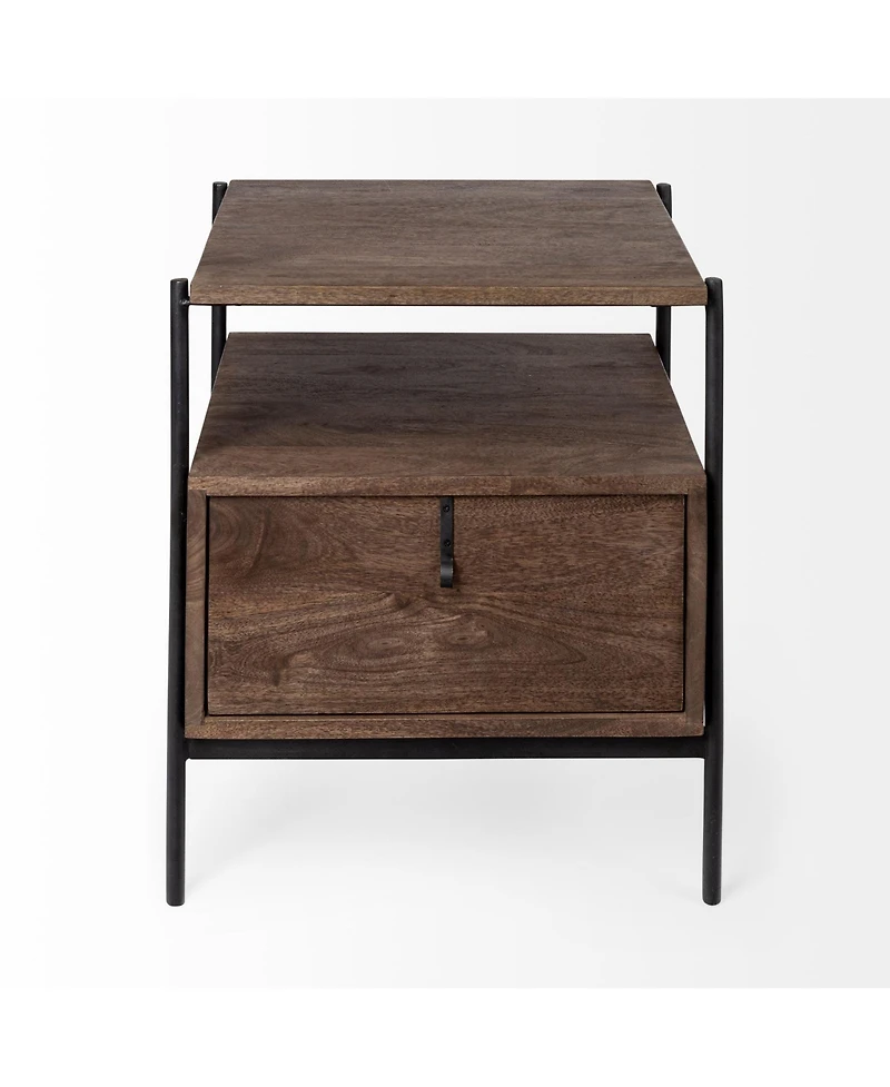 Minimalist Solid Wood Square Accent Table – Ideal for Small Spaces