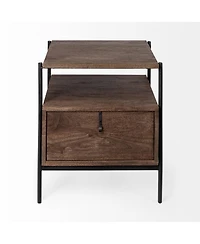 Minimalist Solid Wood Square Accent Table – Ideal for Small Spaces