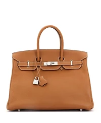 Pre-Owned Hermes Birkin Handbag Clemence with Palladium Hardware