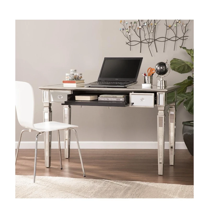 Glam Mirrored Furniture with Three Drawers for Bedroom or Entryway