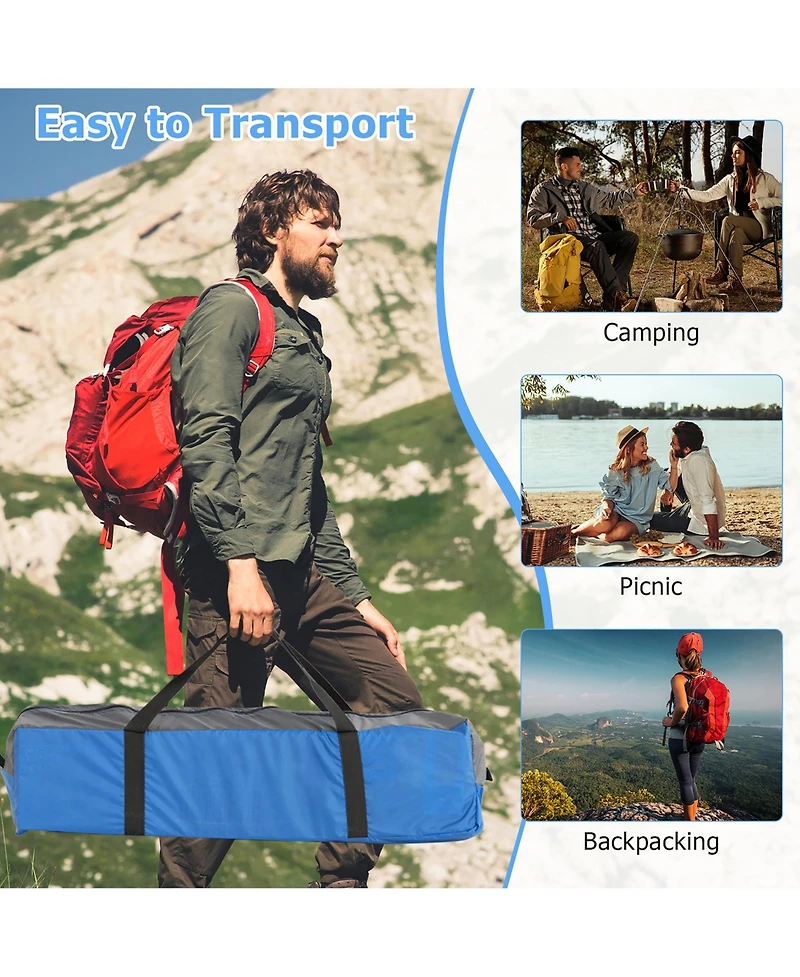 Gymax Camping Tent for 2-3 People Waterproof & Windproof Family Dome Tent w/ Rainfly